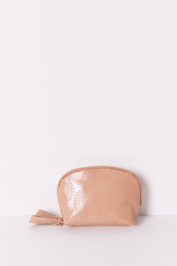 Womensecret Pequeño neceser de piel rosa rosa