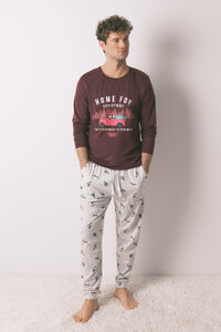 Women'secret Pijama larga de Mickey Mouse 100% algod&oacute;n para hombre