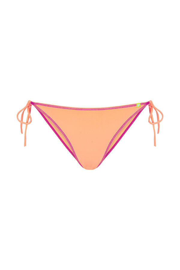 Womensecret Panty de bikini con tirantes de color naranja naranja