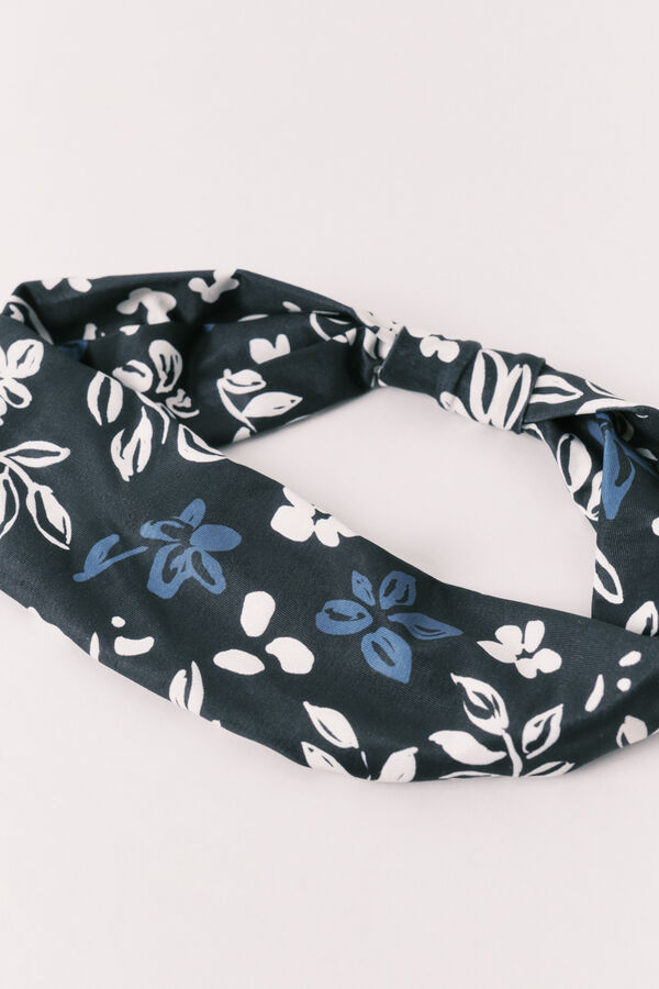 Women'secret Diadema para el pelo con estampado de flores estampado