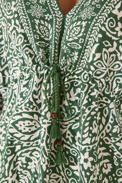 Womensecret Túnica short de viscosa con estampado paisley estampado