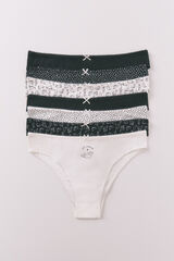 Women'secret Pack de 7 panties brasileñas con gatitos multicolor estampado