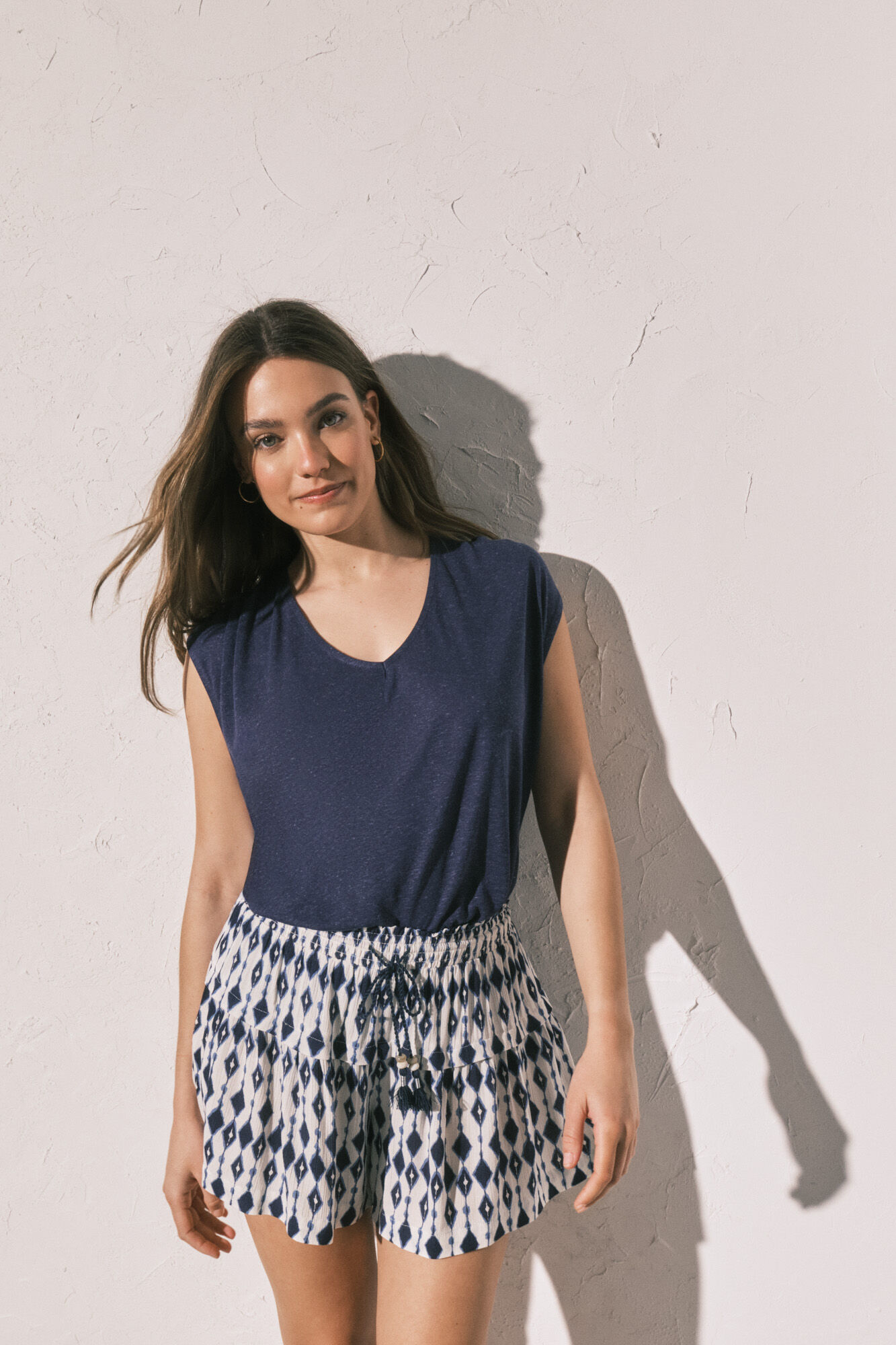 Women'secret Short de vuelo estampado azul