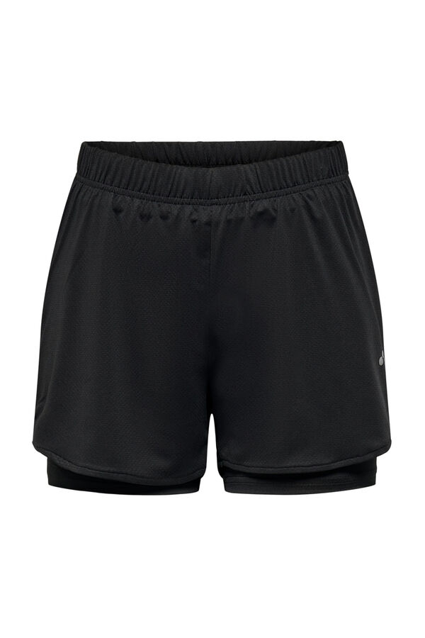 Only Play Media cortos de cintura holgado negro