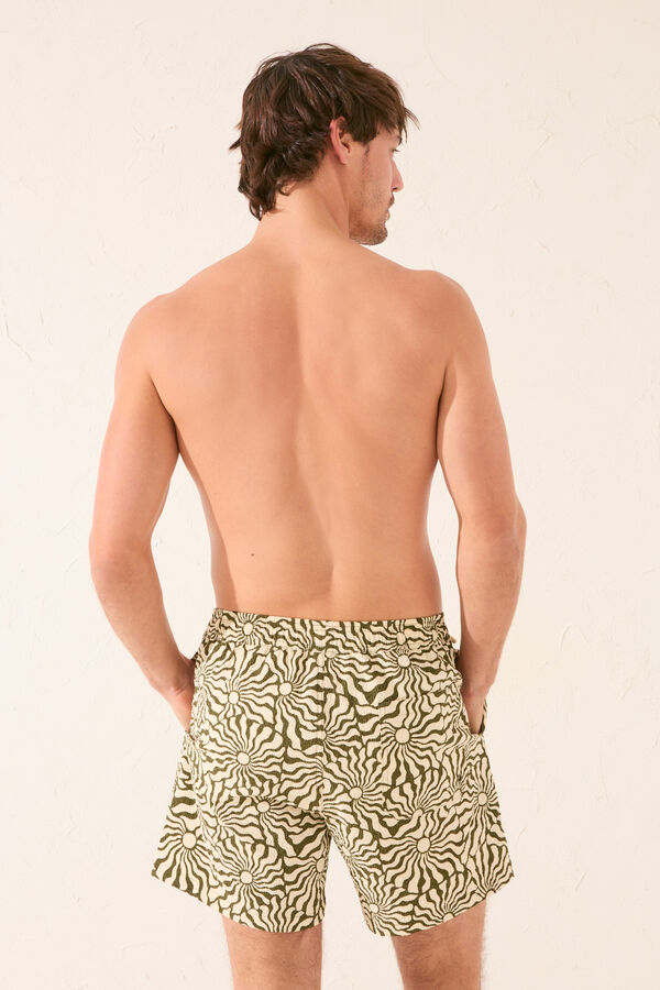 Womensecret Traje de baño de hombre con estampado solar kaki