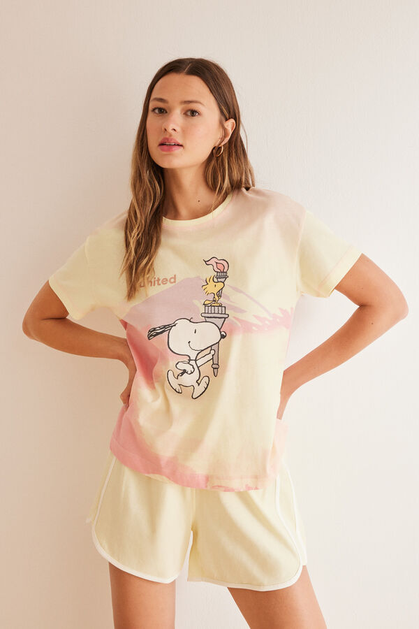 Womensecret Pijama corta 100% algodón Snoopy estampado