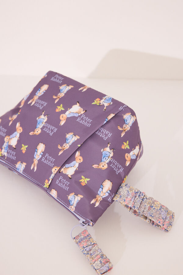 Womensecret Neceser mediano de nailon con estampado de Mr. Rabbit morado/lila