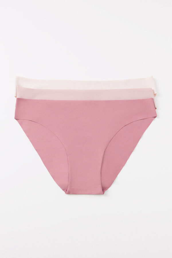 Womensecret Pack 3 panties clásicos microfibra rosa rosa