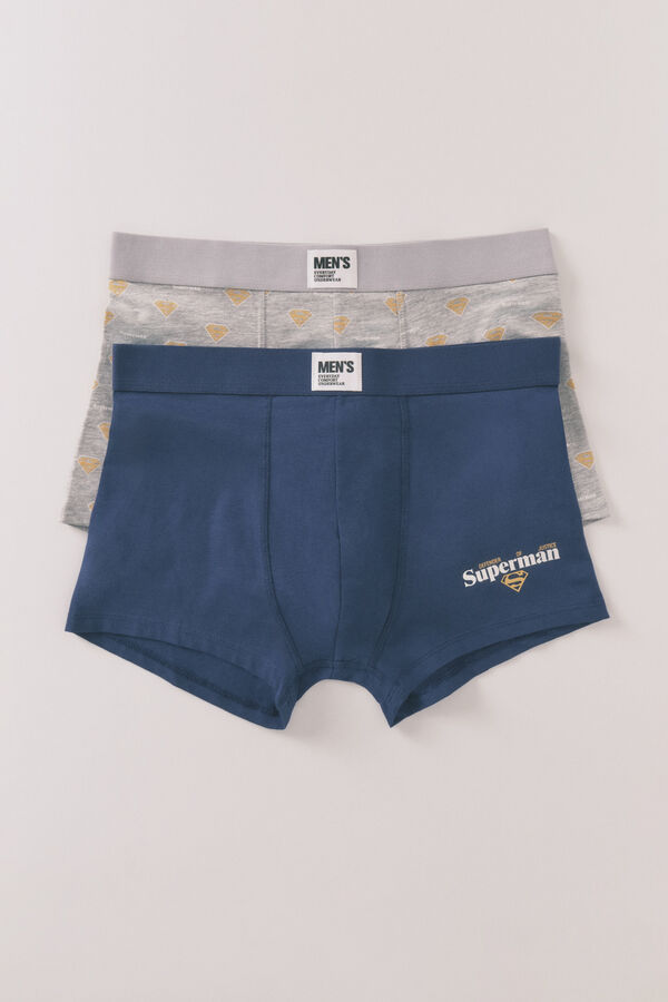 Women'secret Pack de 2 boxer grises de Superman gris