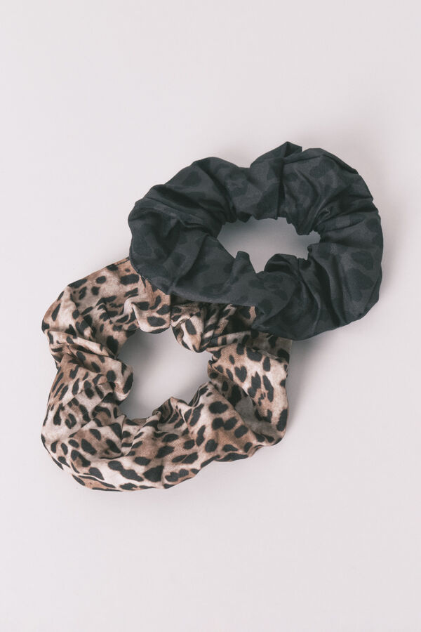 Womensecret Pack de 2 coleteros con estampado animal  café