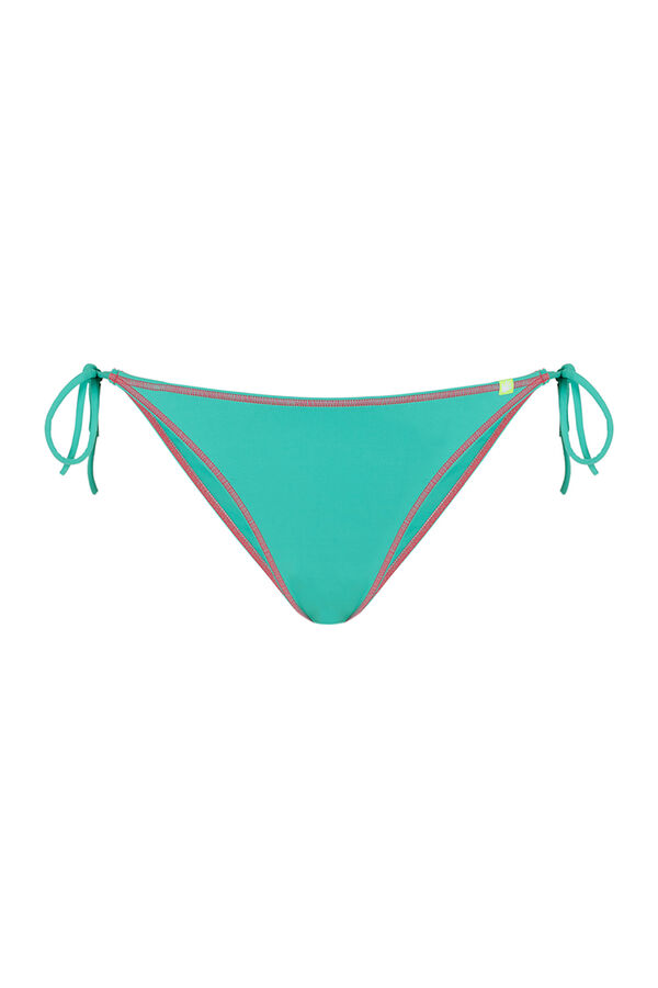 Womensecret Panty de bikini con tirantes verdes verde