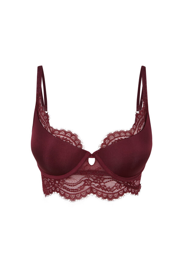 Women'secret GORGEOUS brasier push-up de encaje vino p&uacute;rpura