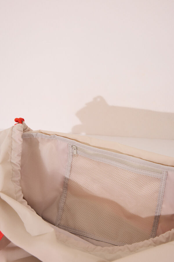 Womensecret Mochila de viaje de nailon beige  café