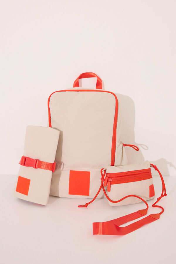 Womensecret Bolsa multiusos de nailon beige, bolsa café