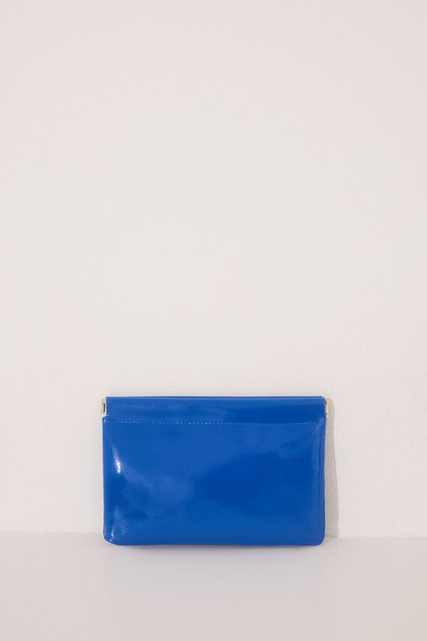 Womensecret Mini monedero de piel azul azul