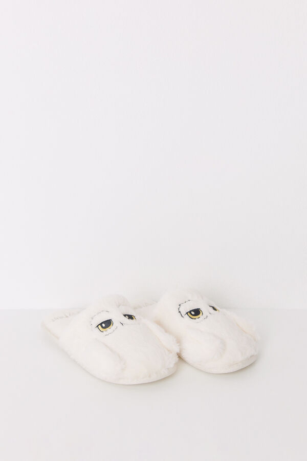 Womensecret Pantuflas Hedwig Harry Potter marfil