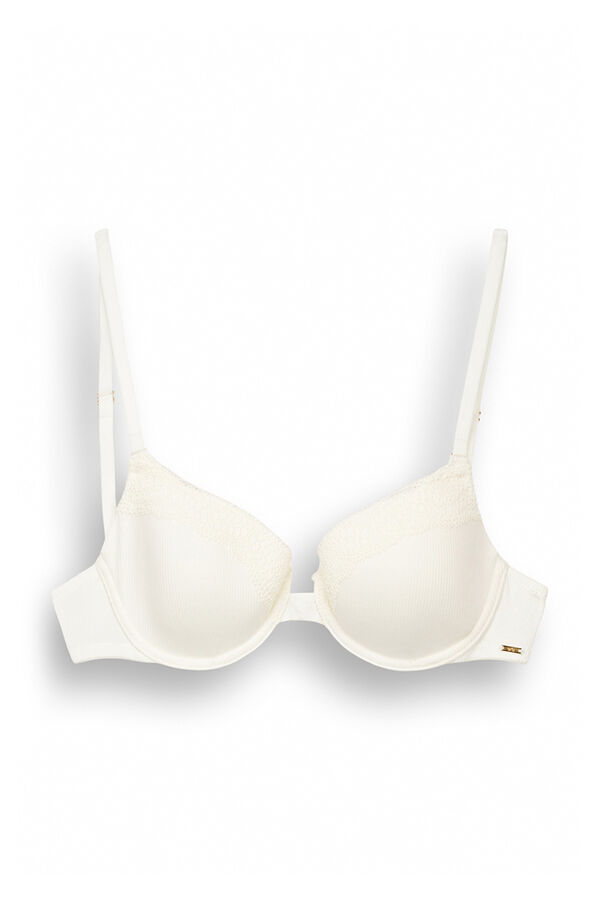 Womensecret BEAUTIFUL brasier algodón blanco marfil