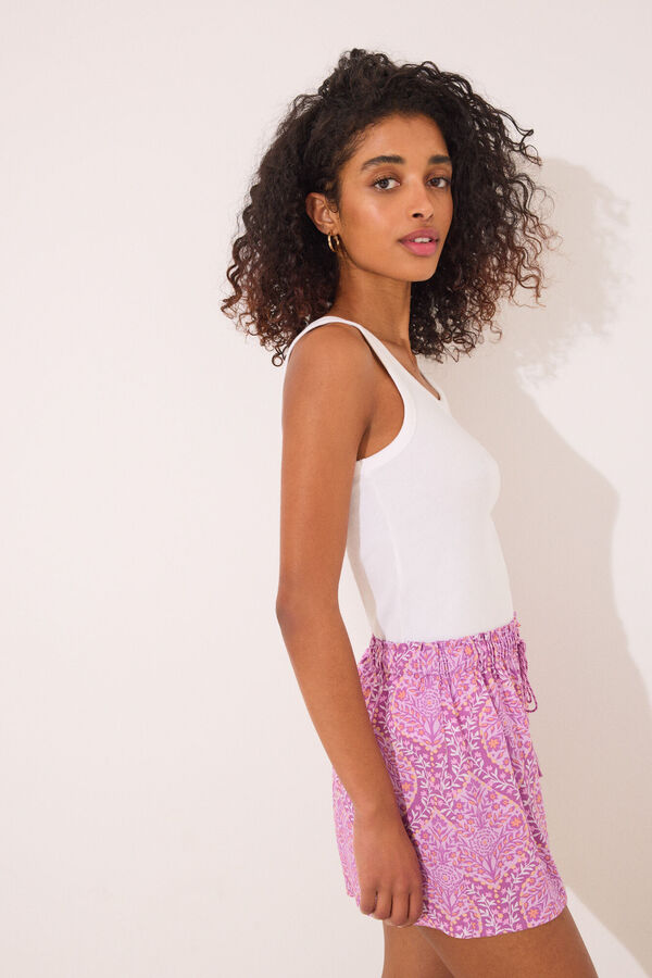 Womensecret Pantalón de viscosa con estampado boho  estampado