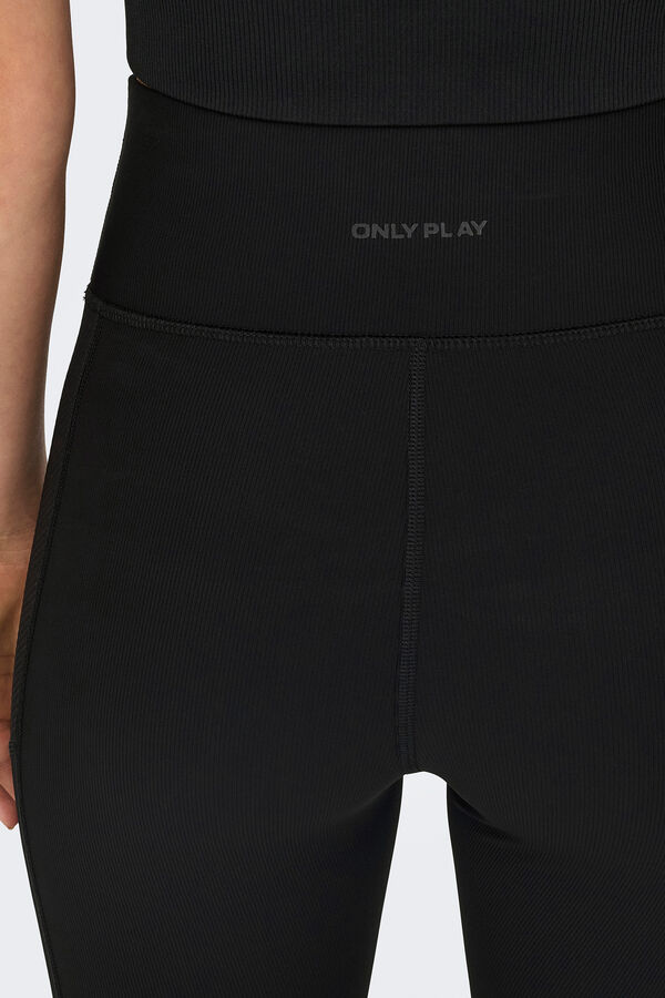 Only Play Leggings de cintura alta y bolsillo lateral negro