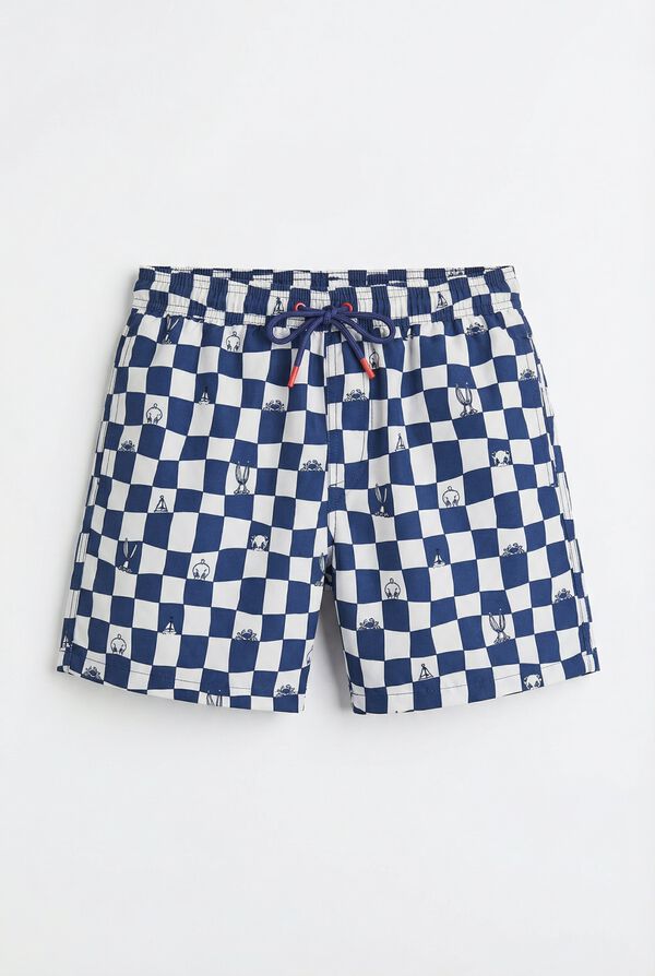 Women'secret Traje de ba&ntilde;o para hombre estampado a cuadros y Looney Tunes azul