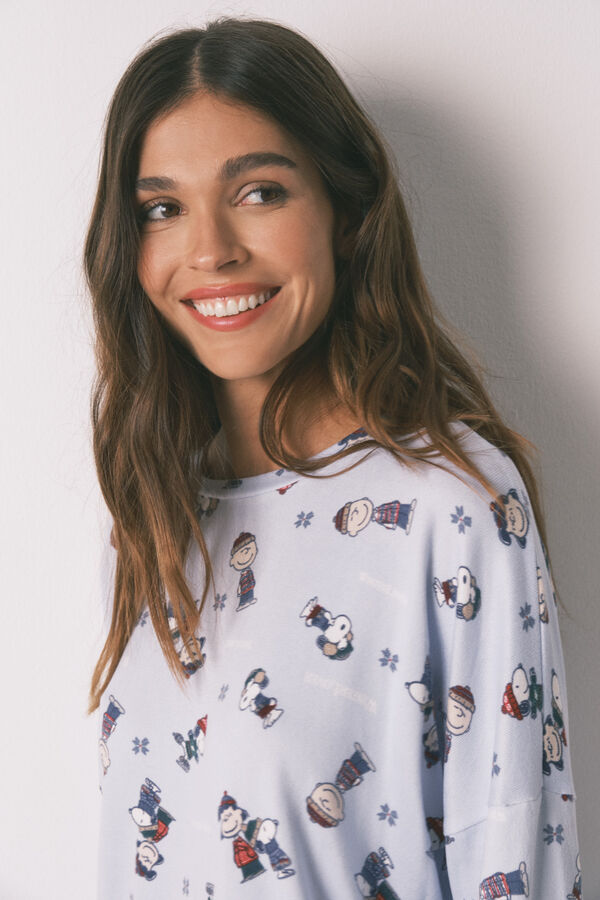 Women'secret Pijama larga de Snoopy s&uacute;per suave estampado