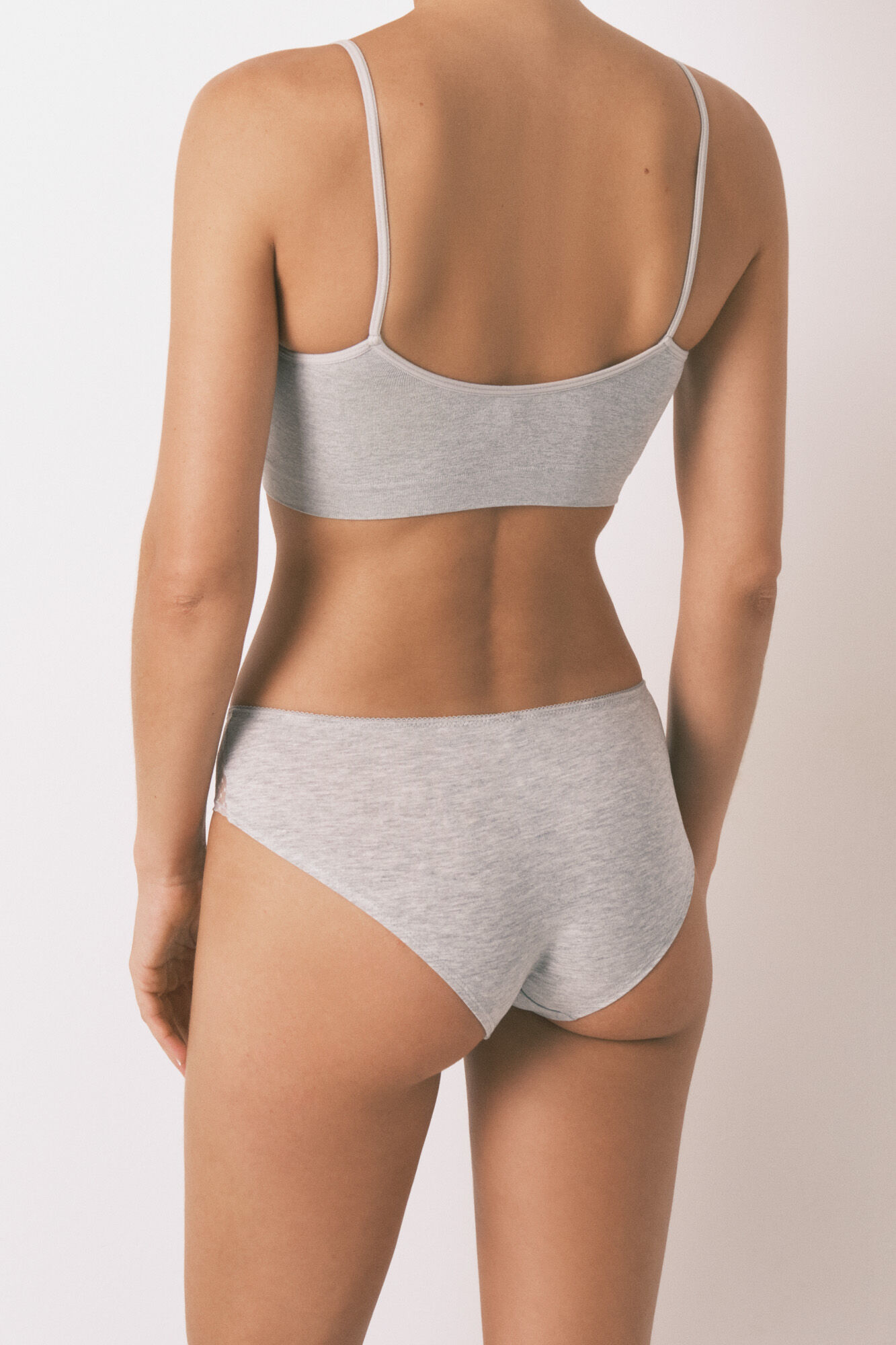 Women'secret Tul panty de tul gris medio