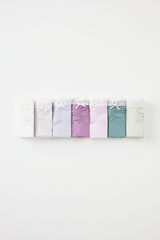 Womensecret Pack 7 panties clásicos algodón frunce y encaje blanco