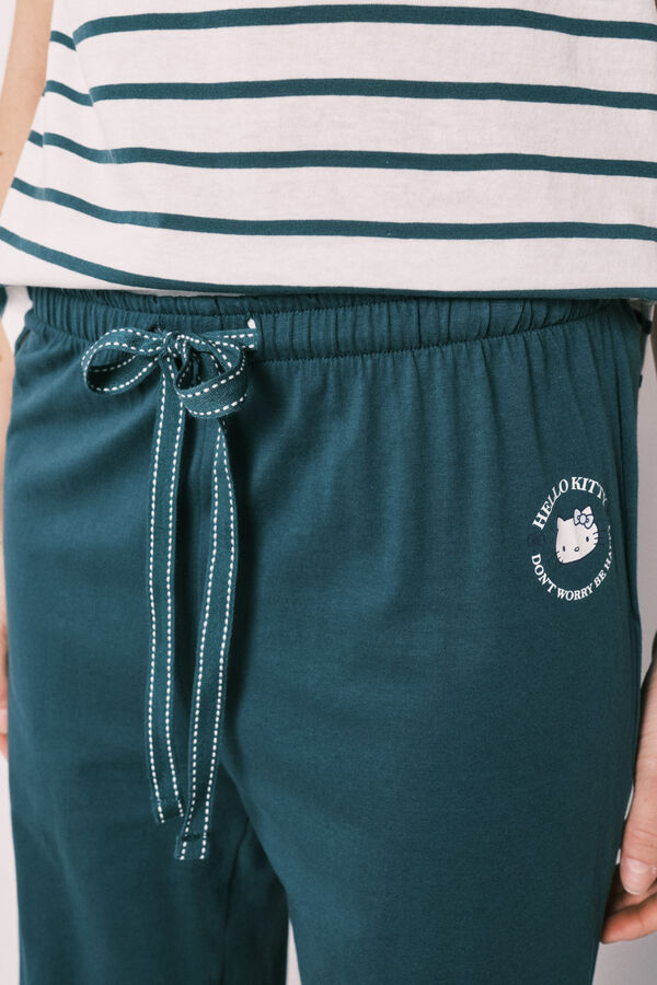 Women'secret Pijama Hello Kitty de manga corta de algod&oacute;n blanco