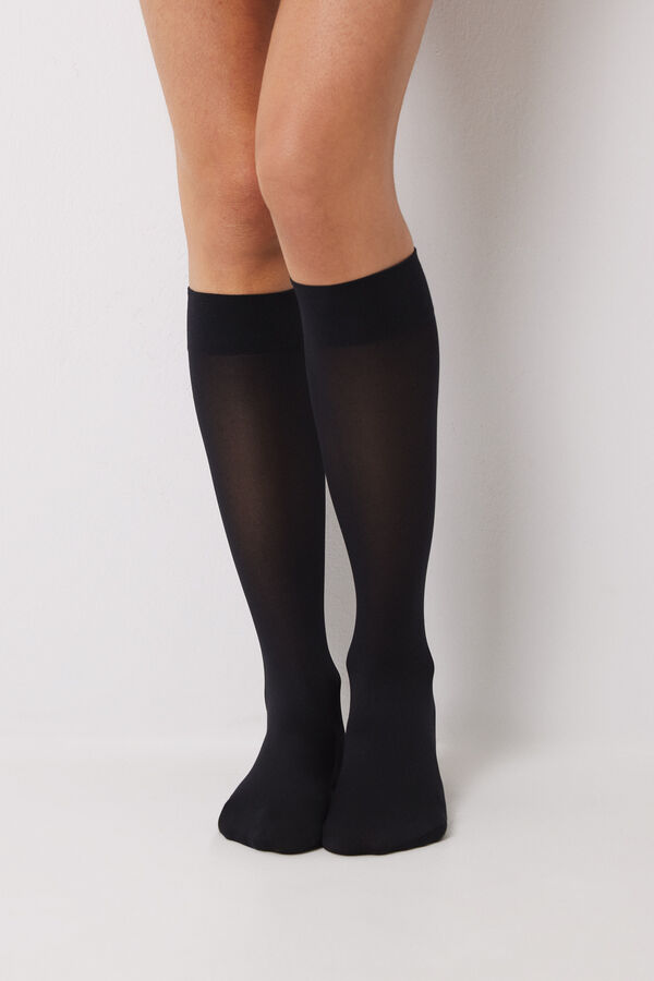 Womensecret Pack 2 medias cortas negro 50 DEN negro