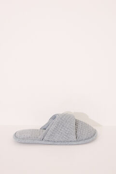 Womensecret Pantuflas para casa con relleno grises gris