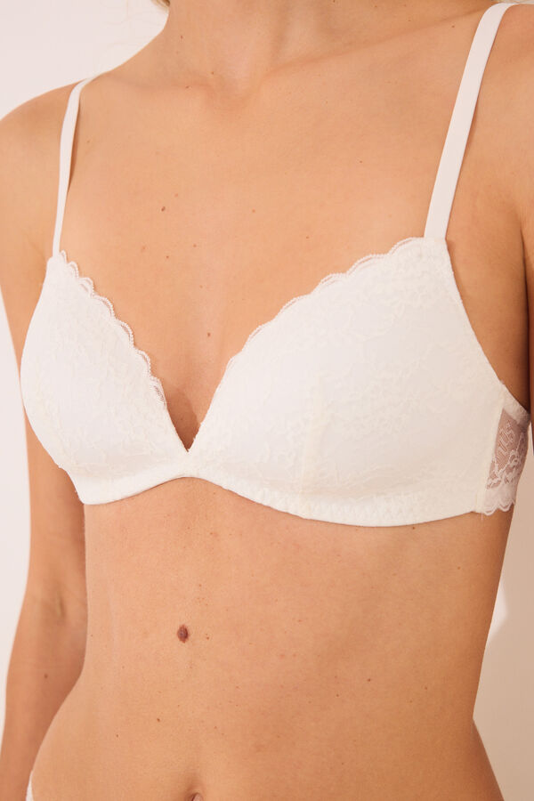 Womensecret Brasier triangular de encaje marfil CHARMING marfil