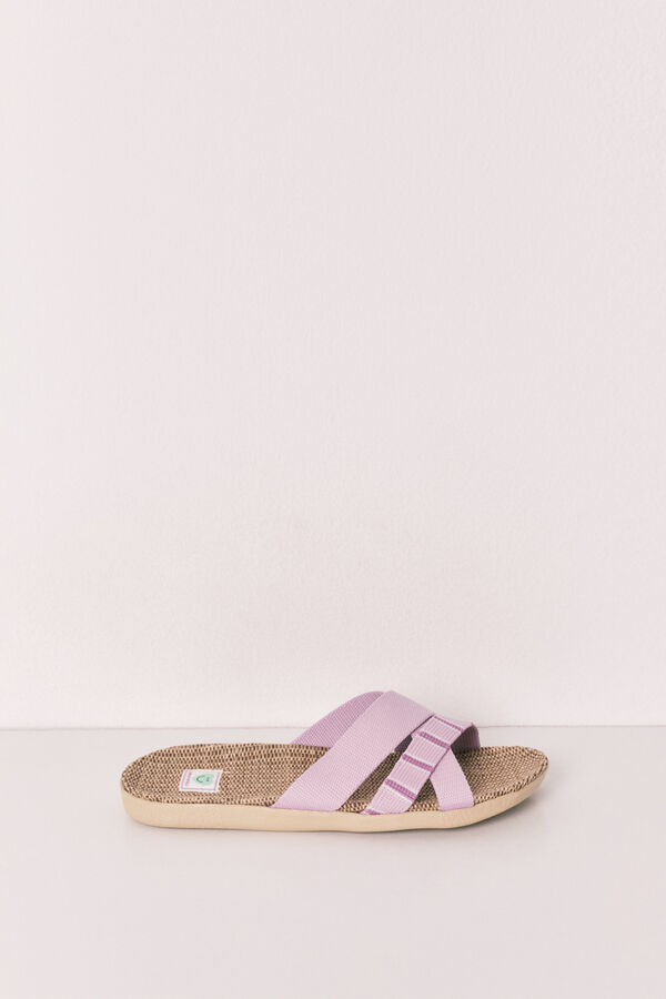 Women'secret Sandalias multitiras SmileyWorld&reg; morado/lila