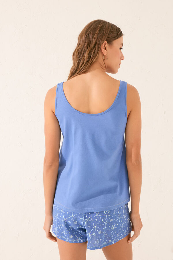 Womensecret Pijama de tirantes azul marino azul