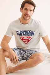 Womensecret Pijama corta hombre 100% algodón Superman gris gris