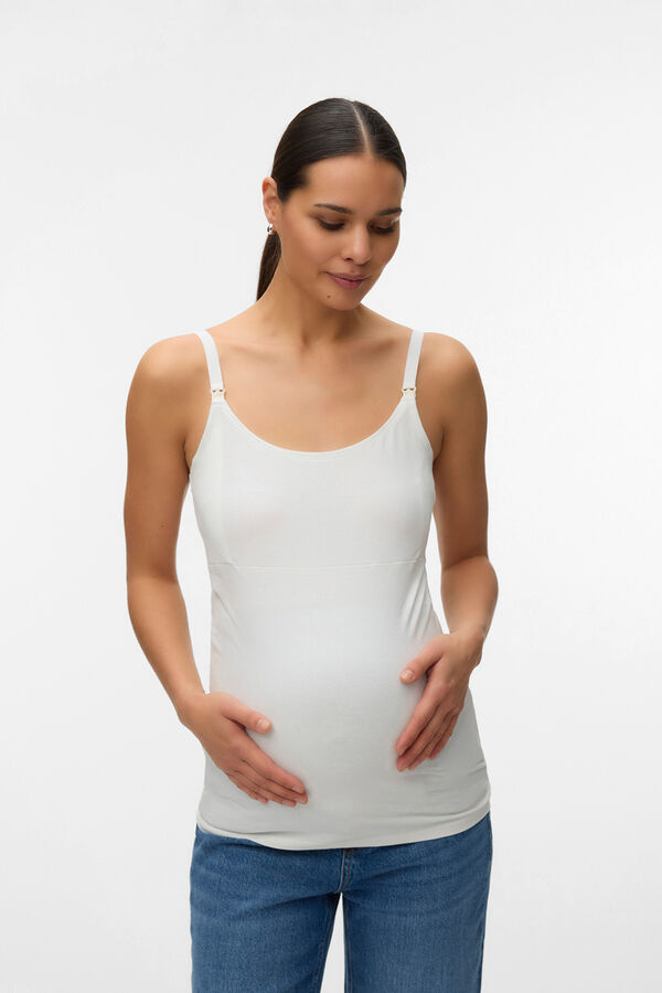 Mamalicious Playeras de tirantes lactancia gris