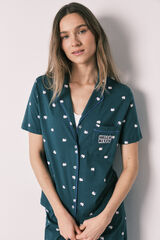 Women'secret Pijama camisera Hello Kitty manga corta de algod&oacute;n" estampado