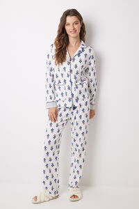 Womensecret Pijama camisera larga 100% algodón flores estampado