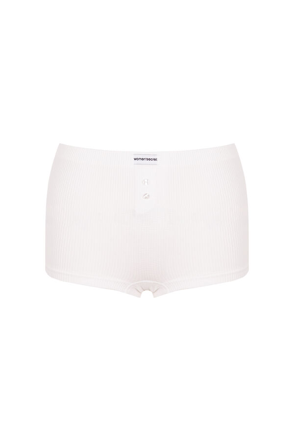 Womensecret Boxer blancos sin costuras marfil