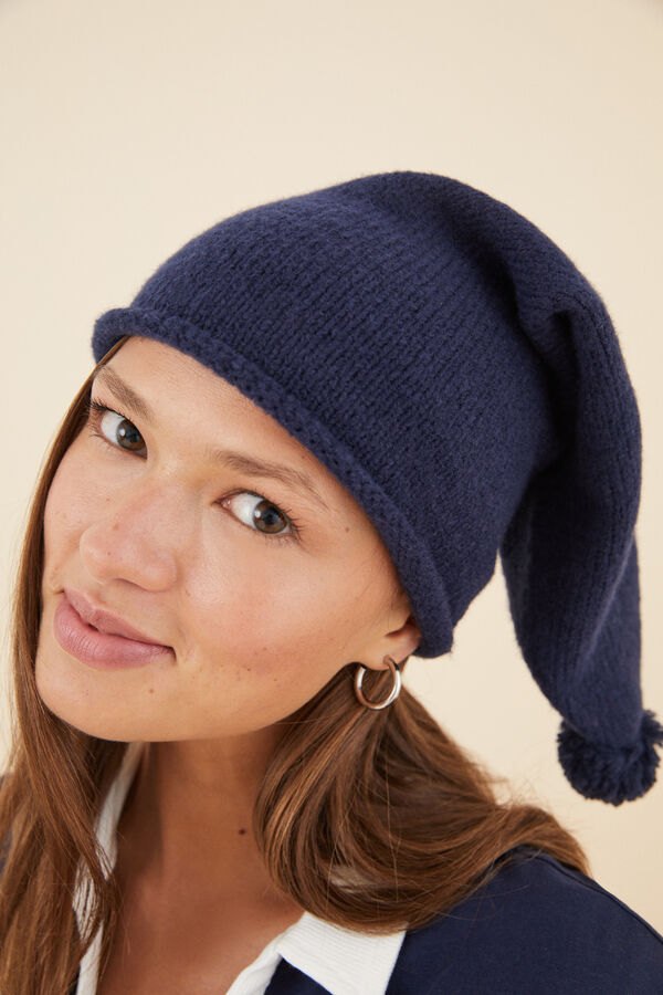 Womensecret Gorro con pompón azul