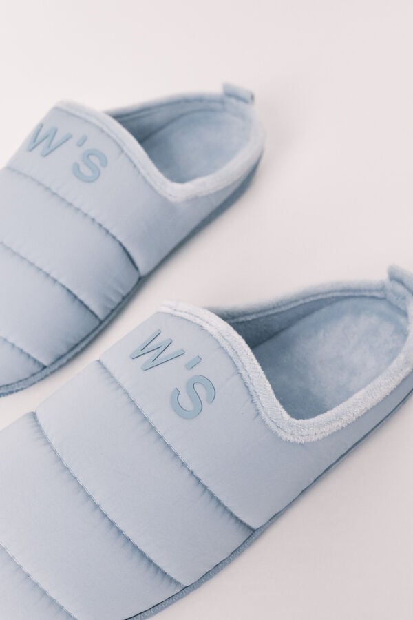 Women'secret Pantuflas acolchadas azul azul
