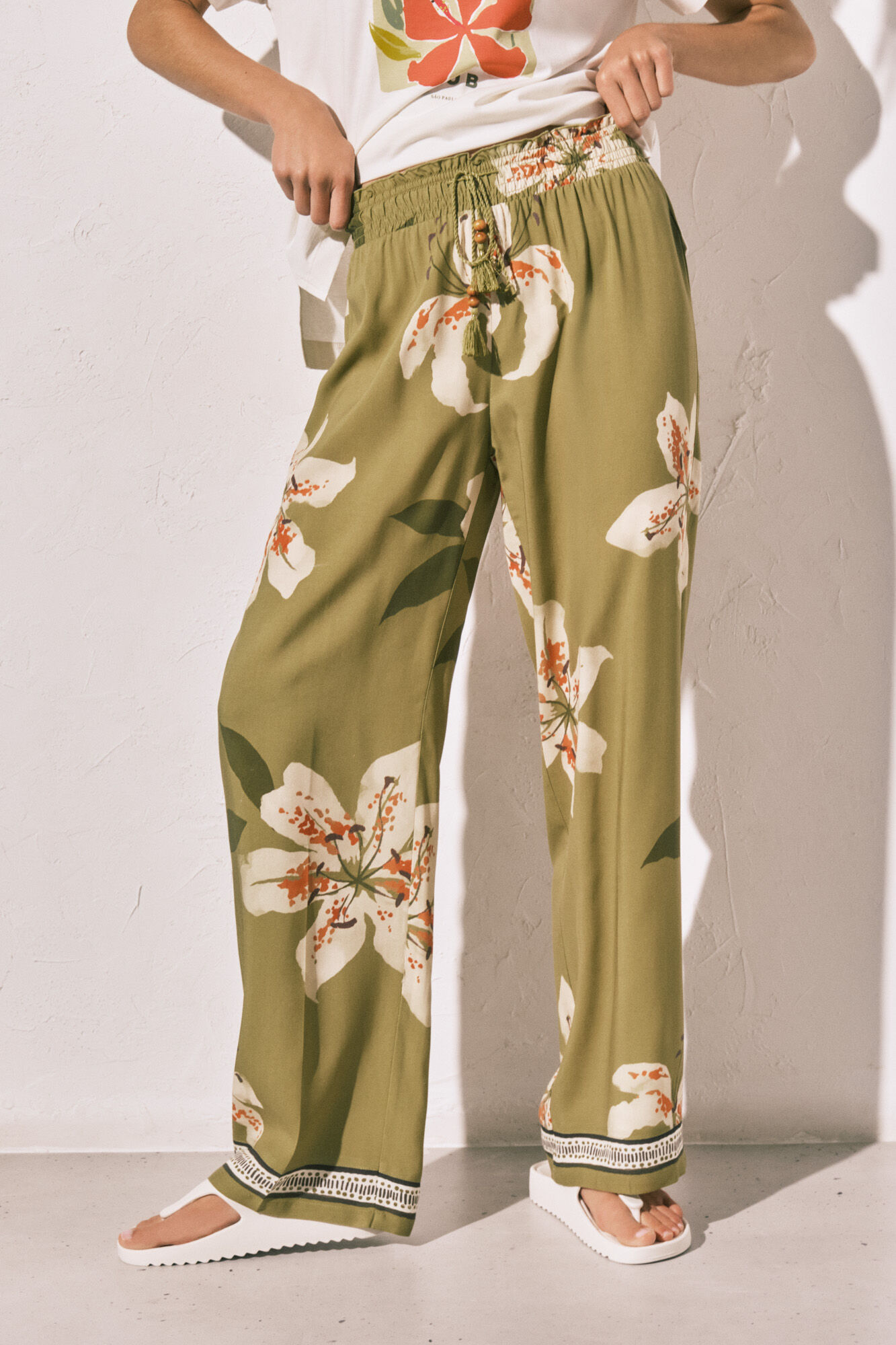 Women'secret Pantal&oacute;n largo estampado de flores