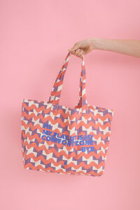 Womensecret Bolso tote estampado rojo estampado