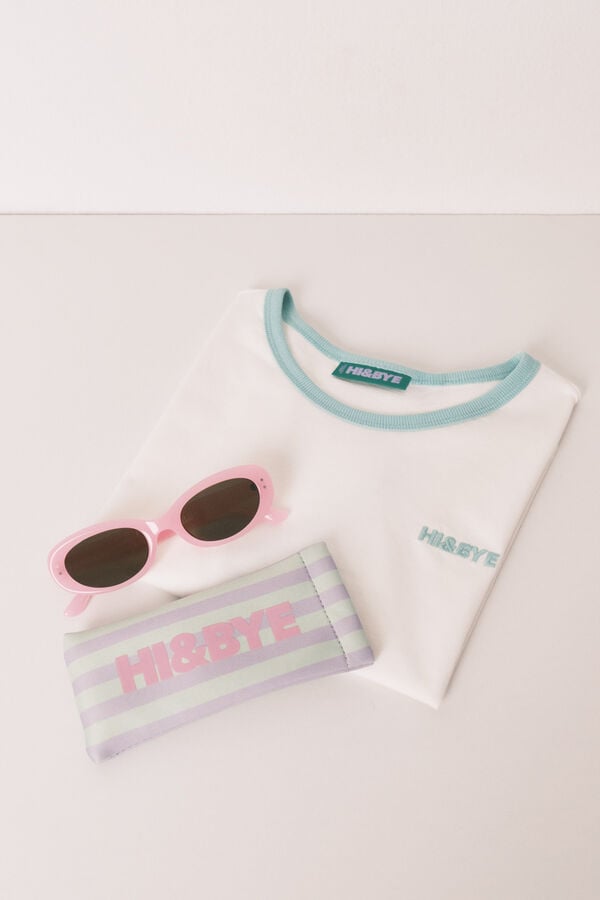 HI&BYE Lentes de sol rosa con funda rosa