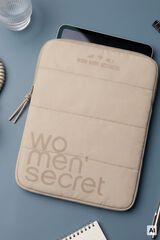 Women'secret Funda tablet acolchada beige caf&eacute;