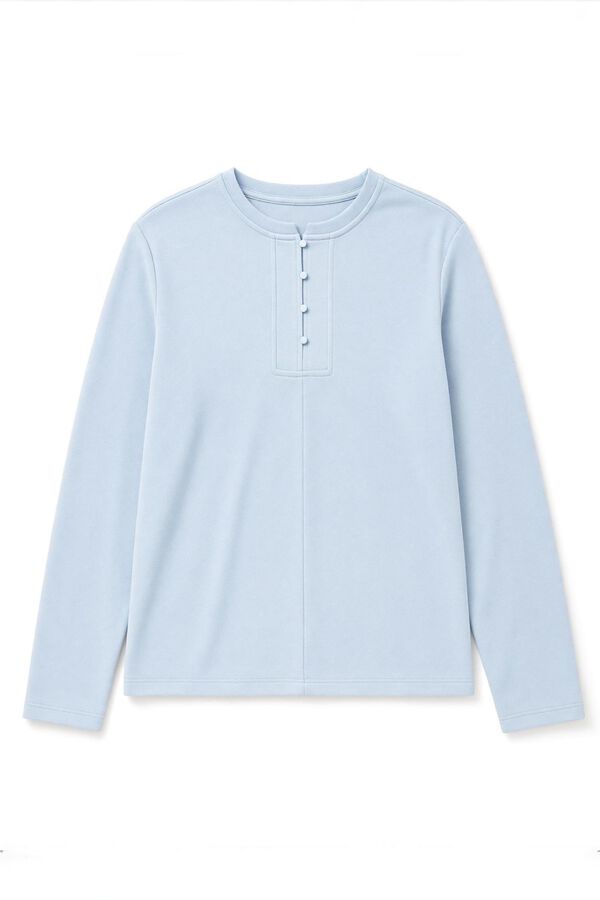 Women'secret Playera manga larga azul azul