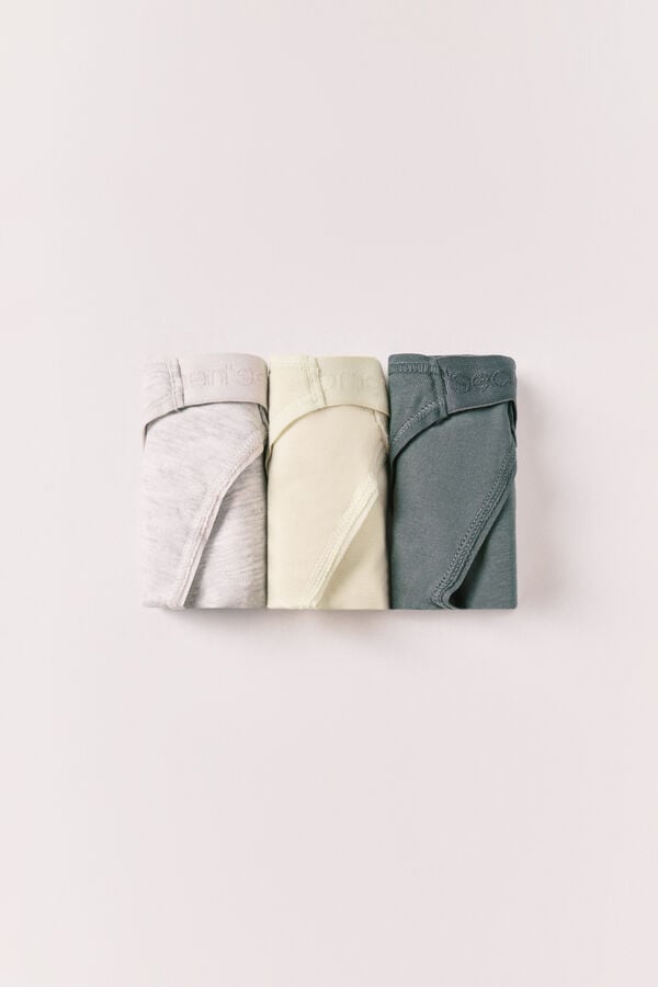 Women'secret Pack de 3 panties cl&aacute;sicas de algod&oacute;n con logo multicolor