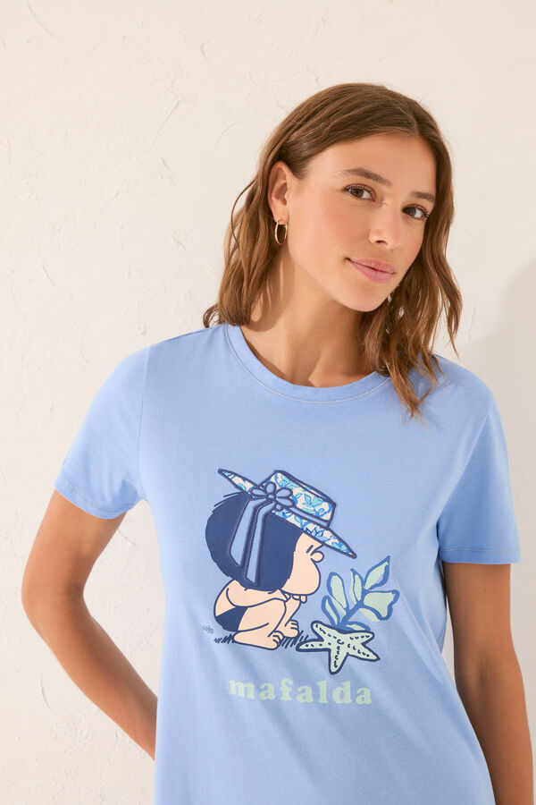 Womensecret Camisón largo azul