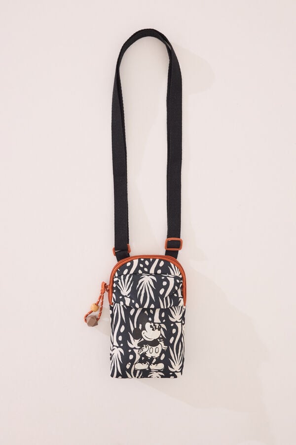 Womensecret Funda portátil para teléfono móvil de Mickey Mouse negro