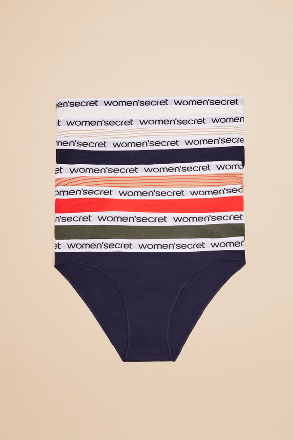 Womensecret Pack 7 panties algodón logo estampado