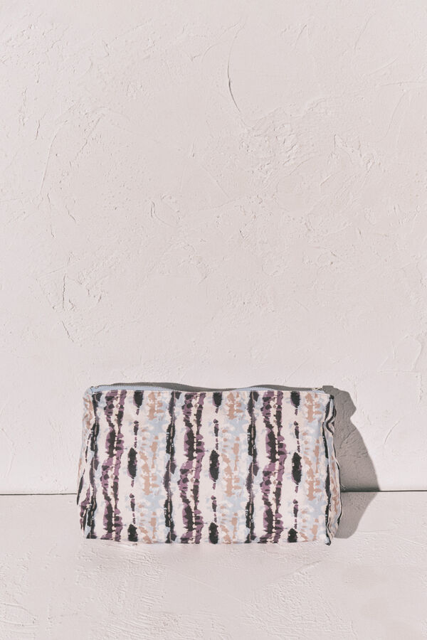 Women'secret Bolsa impermeable Tie Dye para traje de ba&ntilde;o caf&eacute; estampado